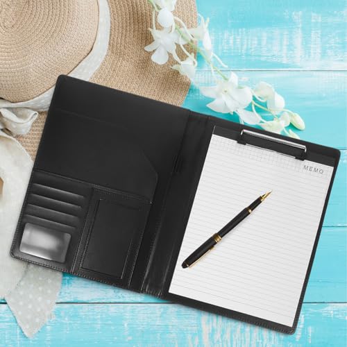Porte-documents portable plusieurs compartiments en cuir noir pour organiser vos dossiers A4
