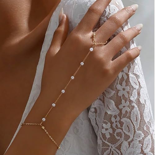Bracelet bohème en perles dorées léger et ajustable