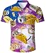 TUONROAD Chemise Hawaïenne Homme Funny Pain de Viande Chat 3D Imprimé Chemise Multicolore Galaxie Chemise Casual Chemise Manche Courte Bouton Chemise de Plage Vacances été Thème de la Soirée BBQ - L