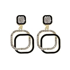 Black Golden Square Clip On