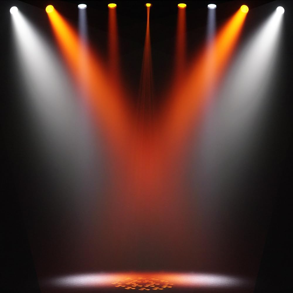 SHEHDS Bühnenleuchten 180W, 14 Gobos 11 Farben Scheinwerfer, Strahl/Frost/Prisma/Zoom Effekt, 18 Facett Prisma DMX512, 120mm Durchmesser Objektiv, DJ Bühne für Hochzeitsparty Tanz