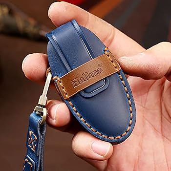 ontto Custodia protettiva in vera pelle per Nissan Serena C25 C26 ElGrand E51 E52 Keyless Entry con portachiavi marrone