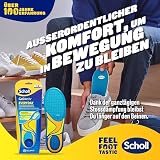 Scholl GelActiv Everyday wkładki dla mężczyzn, komfortowe stopy przez cały dzień, amortyzacja z pianki z pamięcią kształtu i technologia GelWave dopasowują się do stóp i zapewniają najwyższy komfort