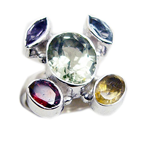 Bague grenat et améthyste verte en argent pour vos soirées - 2