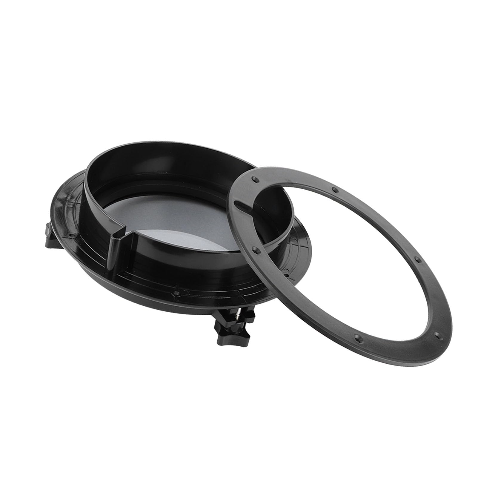 Yosoo Health Gear Portillo Marino de 10 Pulgadas, Portillo Redondo Negro para Barco con Vidrio Templado y Acero Inoxidable ABS 316, Diámetro Interior de 7,8 Pulgadas y Diámetro Exterior de 10,4,