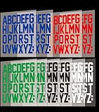 QIUKUI 10set 2 Inch Vinyl Iron on Letters Heat Transfer Letters Alphabets for Clothing T-Shirt Bag (