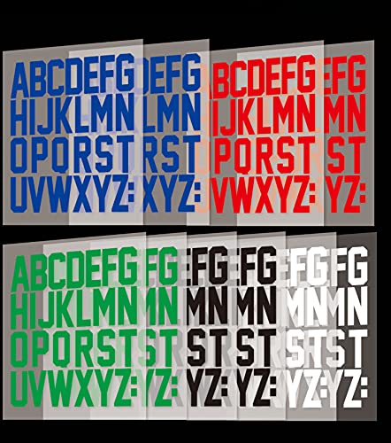 Qiukui 10Set 2 Inch Vinyl Iron On Letters Heat Transfer Letters Alphabets For Clothing T-Shirt Bag (5 Kinds Of Color)… #TOP1