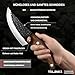 TELANKS Rostfrei Japanisches Küchenmesser 15 cm Klinge, scharf japanisches Messer mit Lederhülle, Holzgriff Kochmesser für Gemüse und Fleisch