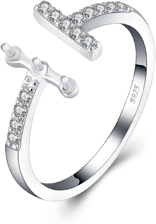 Cubic Zircon Adjustable Rings for Women, Design Ring Mounts Fittings with Pearl Seat for DIY Jewelry Making 925 Sterling Silver/Gold Plated/Rose Gold Plated