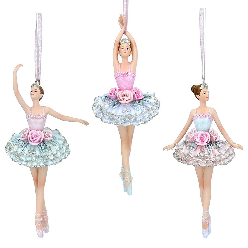 Crafty Capers Pink Single 13Cm Pastel Rose Ballerina Christmas Tree Bauble Ornament | Gisela Graham