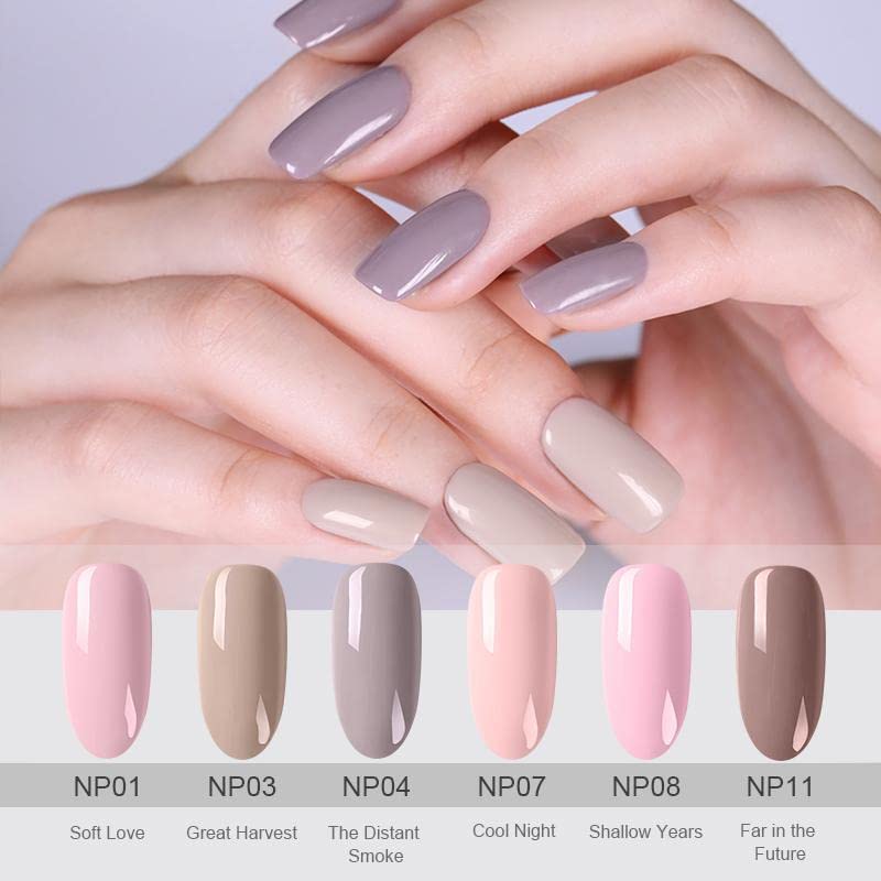 BORN PRETTY UV Gel Nail Polish Popular Nude Colors Soak Off UV LED Gel Nail Lacquer DIY Nail Art Design 6ml NP03 – Bild 3