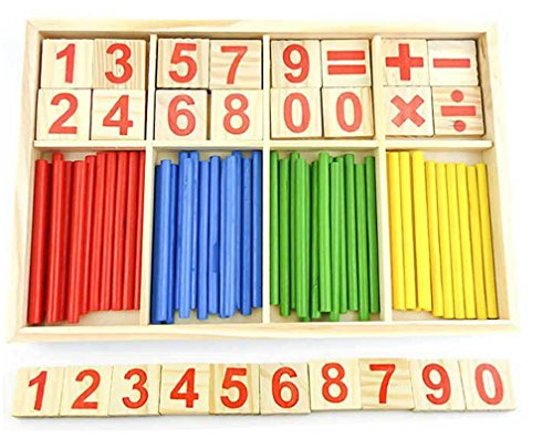 Montessori Toys For Toddlers, Preschool Teaching Tool Math Number Counting Sticks