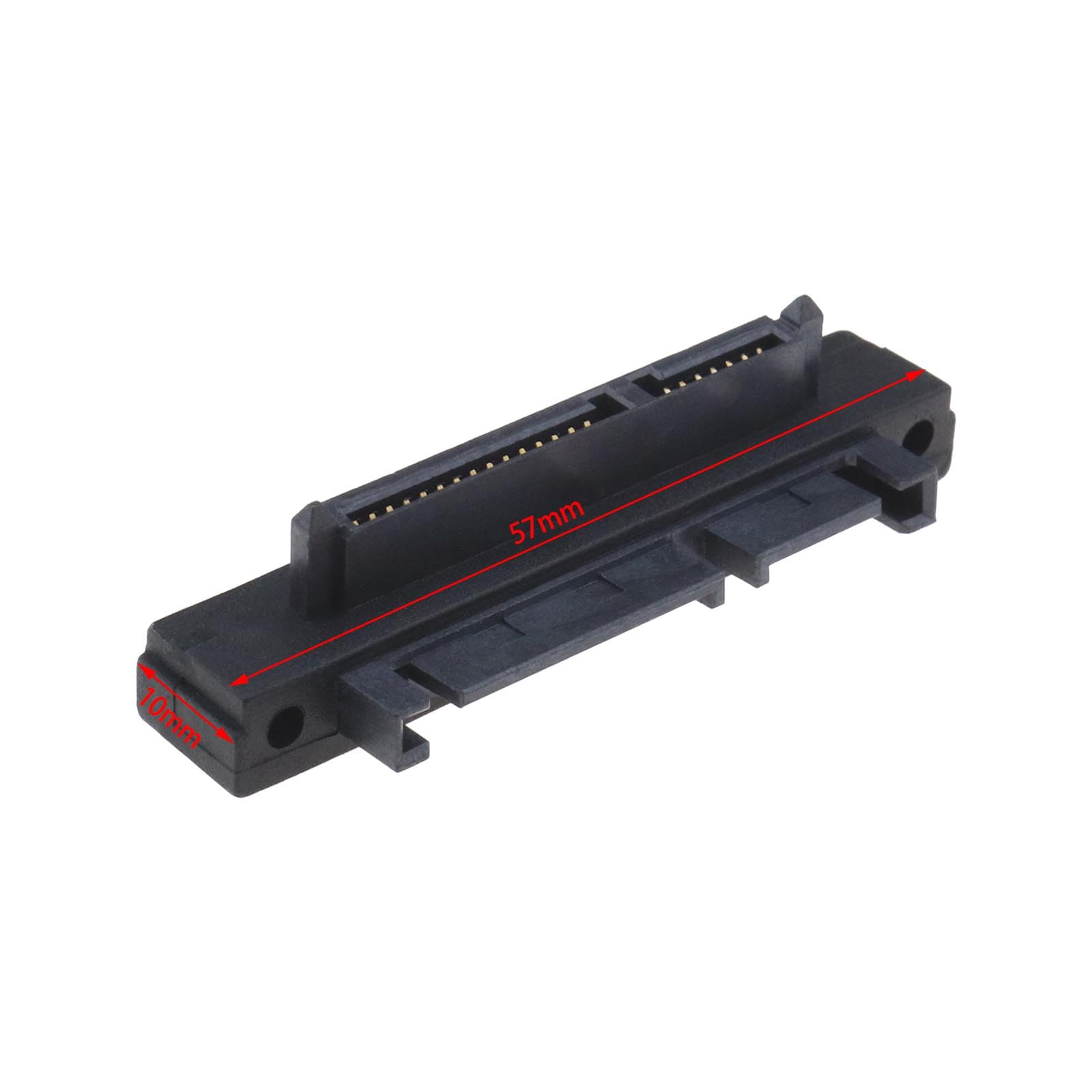 Adaptateur SATA 7 Broches Angle Droit - Lot De 2 - Mâle Vers Femelle - 6 Gbit/s