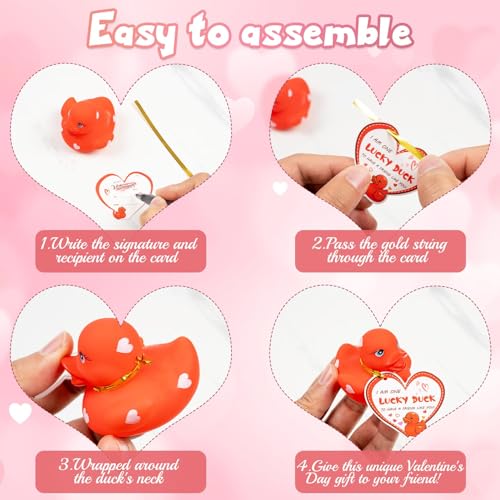 24 peças de mini patos de borracha, lembrancinhas de festa do dia dos namorados, pequeno, 6 cm, sort