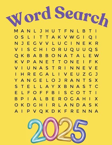 Word Search Puzzle Book 2025 Large Print: Adult Word Search Puzzle Book for Women, Men, Seniors