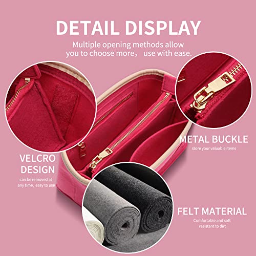 Doxo Purse Organizer Insert, Bag Organizer For Tote & Purse, Bag In Bag, Perfect For Speedy 20 And More(Rose-S) #TOP1