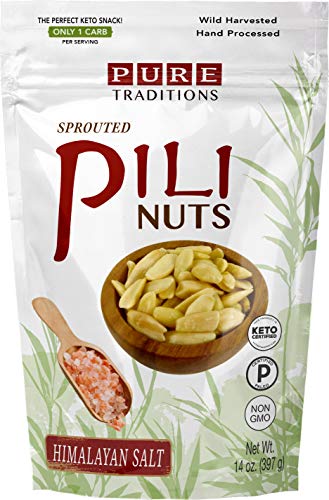 Pili Nuts, Sprouted, Certified Paleo & Keto (Himalayan Salt, 14 oz)