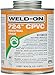Weld-On 11890 Gray 724 Heavy-Bodied CPVC Professional Industrial-Grade Cement, Medium-Setting, Low-VOC, 1 pint Can with Applicator Cap