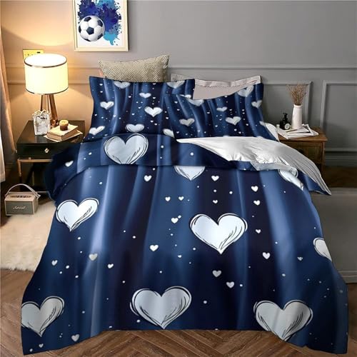 Housse de couette imprimée motif dessin main parure super douce