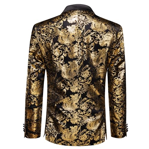 Image of Barry. Wang Men's Sport Coats & Blazers Flower Suit Jacket 1 Button Paisley Tuxedo Mardi Gras Carnival Parade Gift