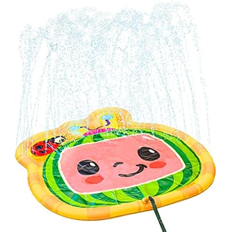 CoCoMelon Splash Pad | Colorful Water Sprinkler Toy for Kids - Sunny Days Entertainment, Yellow, Green and Red, 45'' Dia Cover