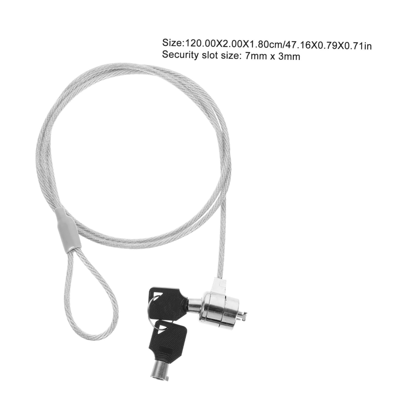 CONGARTENO 2sets Portable Keyed Laptop Lock Security Cable Lock for Monitors Tablets Strong Lightweight Easy to Use