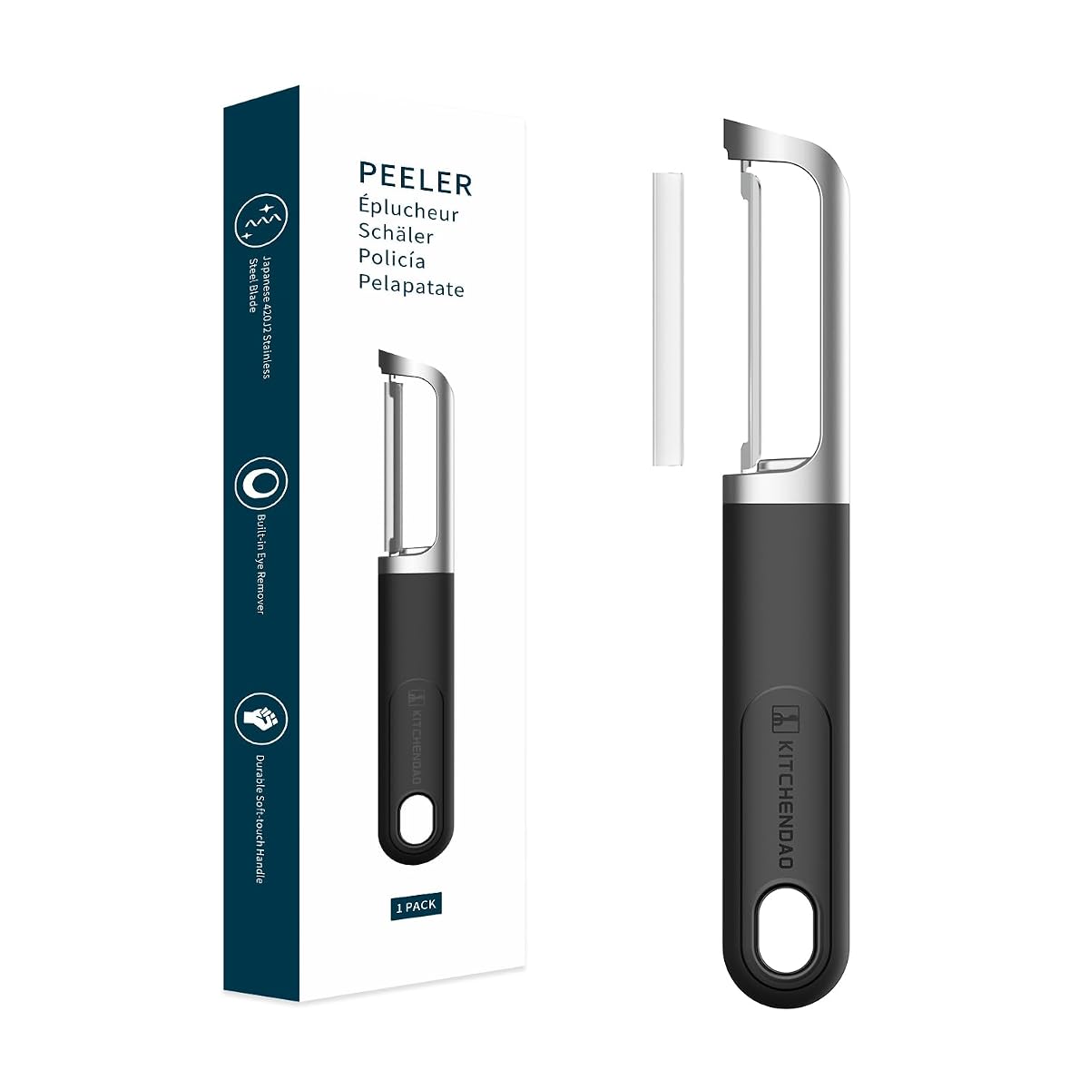 KITCHENDAO Swivel Vegetable Potato Peeler, Japanese 420J2 Stainless Steel Sharp
