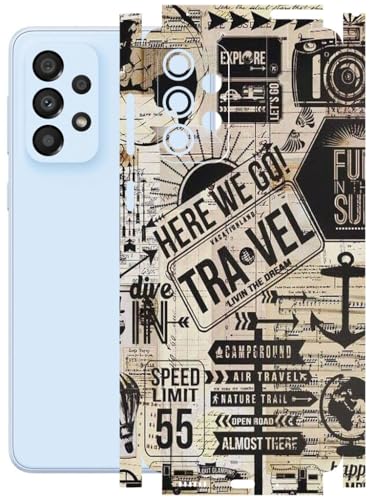 Image of AtOdds - Full Body Back Screen Guard Protector Film - Lamination Wrap Skin Sticker Compatible with Samsung Galaxy A33 (5G) | Scratchproof Matte Finish (Explore)