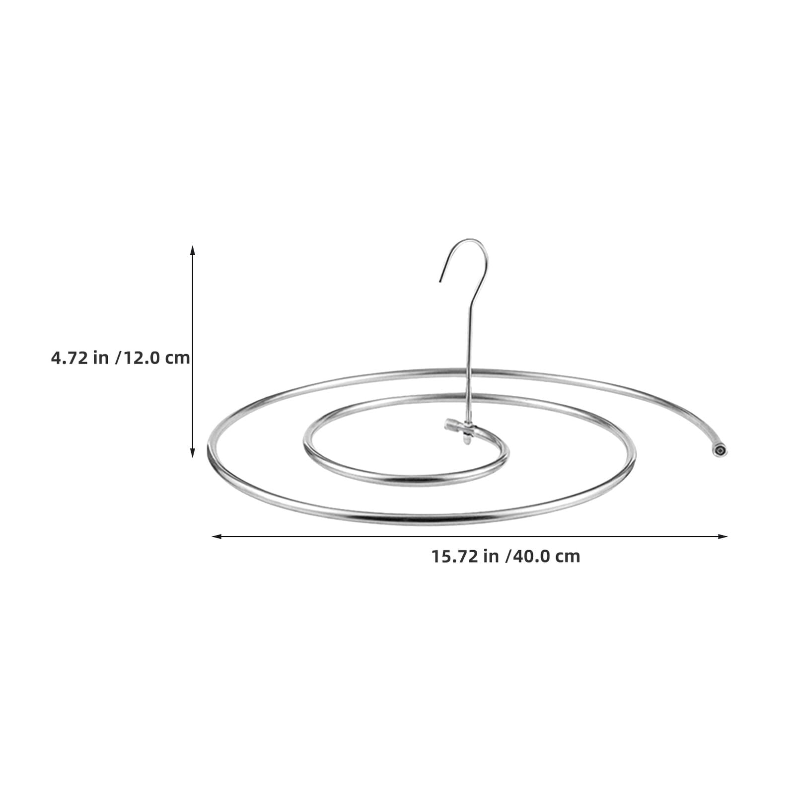 Spiralförmiges Wäscheständer Drehbar und Platzsparend Höhenverstellbar mit Spiralförmigen Aufhängern 3 Stück aus Edelstahl in Kleinen für Decken Bettwäsche und Sofabezüge
