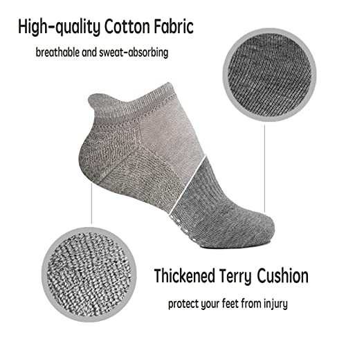 Grip Socks for Women Pilates Yoga, Non Slip Hospital Socks with Grippers for Women,Grippy Sticky Socks with Cushion for Barre - Image 3