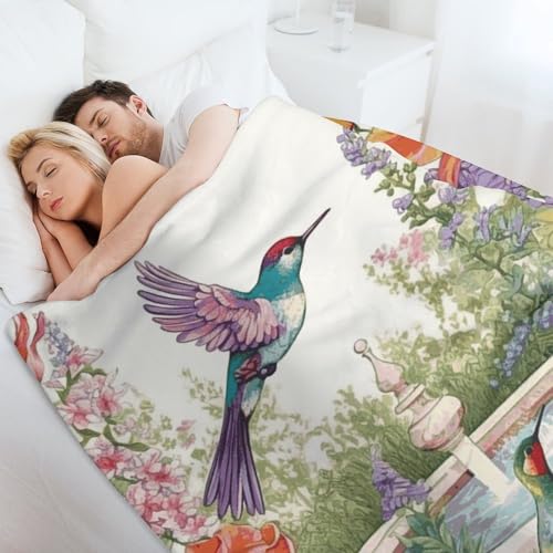 Couverture en flanelle imprimé oiseaux pour un intérieur doux et chaleureux - 7