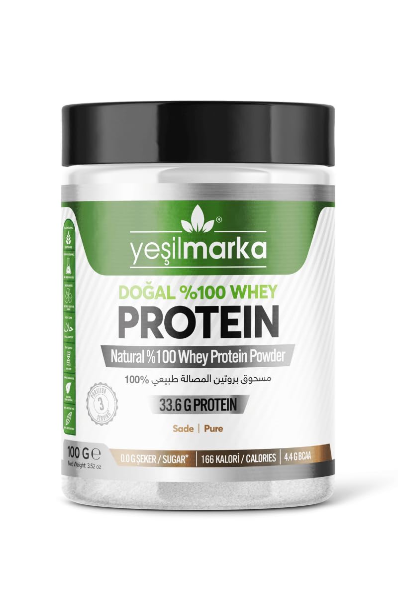 Yeşilmarka Natural Whey Protein Powder - Pure 100g Protein Tozu