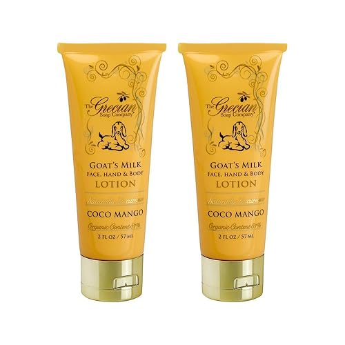 Miniatura 2 de Grecian Premium - Loción orgánica de leche de cabra 2 unidades con aroma a almendra, crema nutritiva para rostro, manos y cuerpo para mujeres,