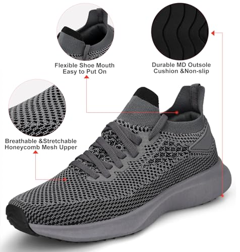 Image of Abboos Women's Walking Shoes - Lightweight Breathable Tennis Sneakers for All-Day Standing & Gym Workouts, Non-Slip Athletic Shoes for Travel and Jogging