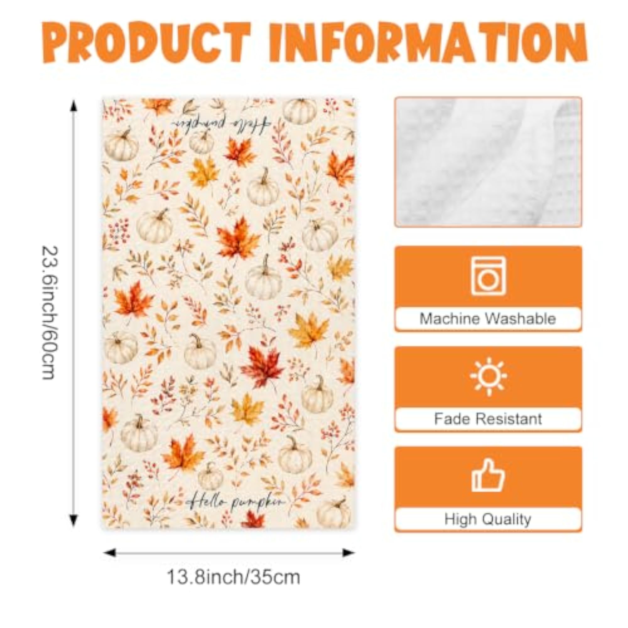 Fall Kitchen Towels Set of 2, Autumn Decor Gift