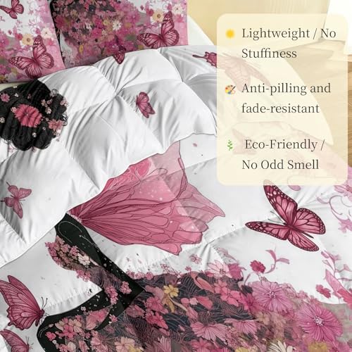 Couette d'été 140x200 lavable en machine édredon fleurs doux - 7