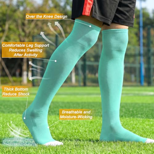 Image of XZQTIVE Baseball Socks and Belt Combo,Over the Knee Softball Socks and Belt,Knee High Football Socks for Kids Youth Adults