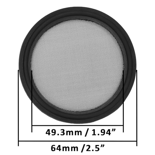 Image of DERNORD 2 Pack 2 inch Sanitary Tri-Clamp Gasket Buna-N (NBR) w /Stainless Bonded Type Screen 60 Mesh