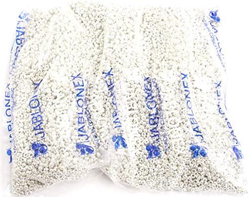 Czech Glass Seed Beads 8/0 (2.9mm Diameter) Metallic Silver - 500g Bulk Bag by Preciosa (Jablonex)