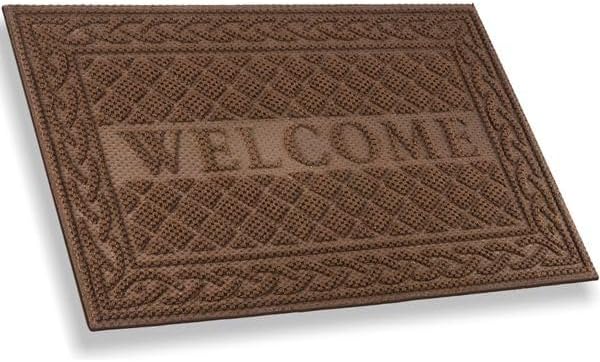 Mibao Welcome Door Mat 40 X 60 Cm, Outdoor Entrance Door Mat, Anti Slip Durable Front Door Mat Outside, Shoes Scraper Doormat for Outdoor and Indoor, Rust Mat