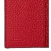 FENDI Red Grained Leather Baguette Logo Card Case Wallet Compact Bifold with FF Logo, 2 Card Slots, Made in Italy 7M0222