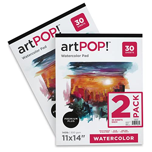 artPOP! Watercolor Paper Pads, 2-Pack, 11