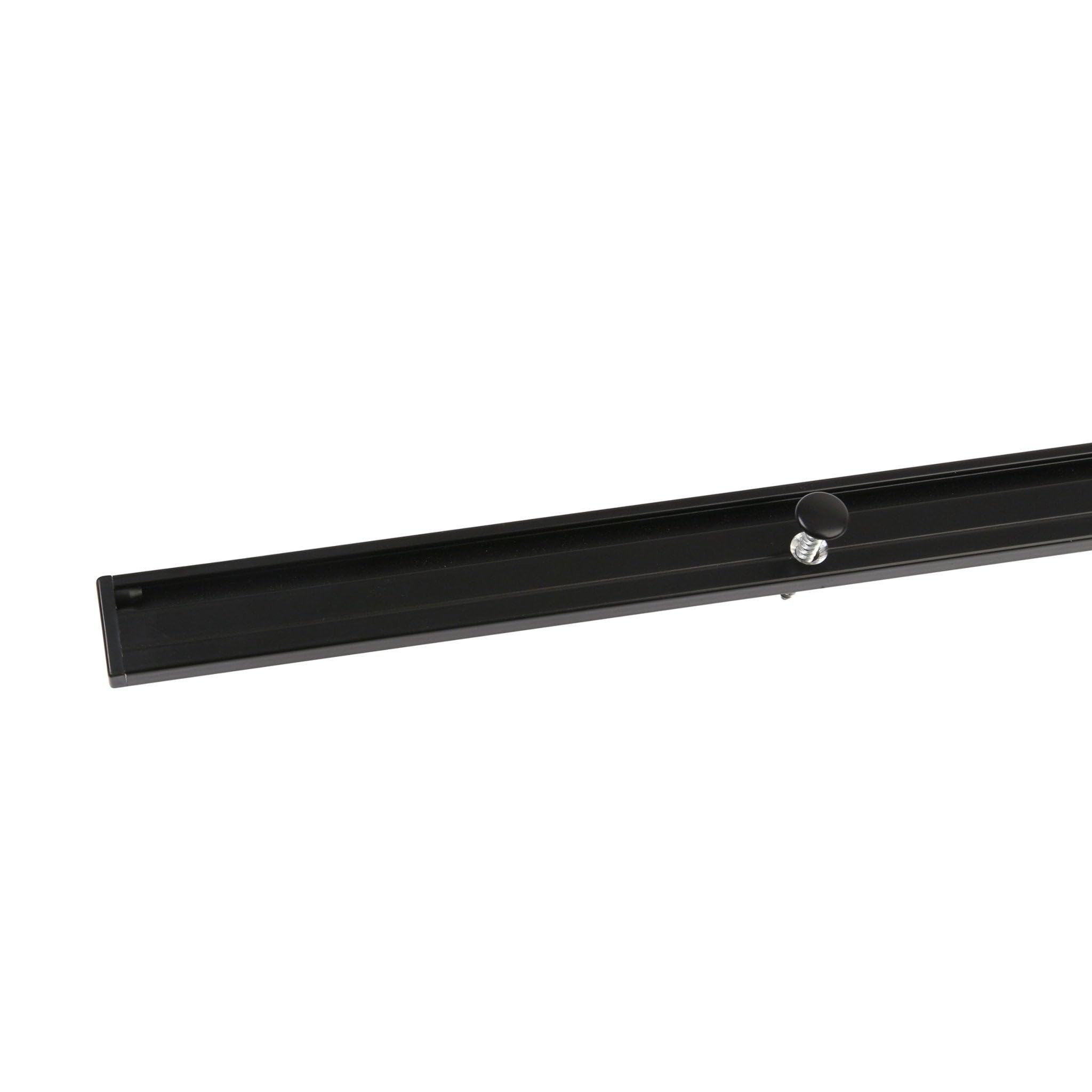 Deco-Raum Rail à rideau personnalisé en aluminium pré-percé à 1 voie - Rail de rideau - Fixation au plafond pour rideaux coulissants - Rideaux avec matériel de fixation - Noir - 120 cm - Minimum