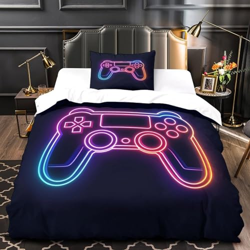 Ensemble de literie game controller imprimé 3D pour lit simple 135x200