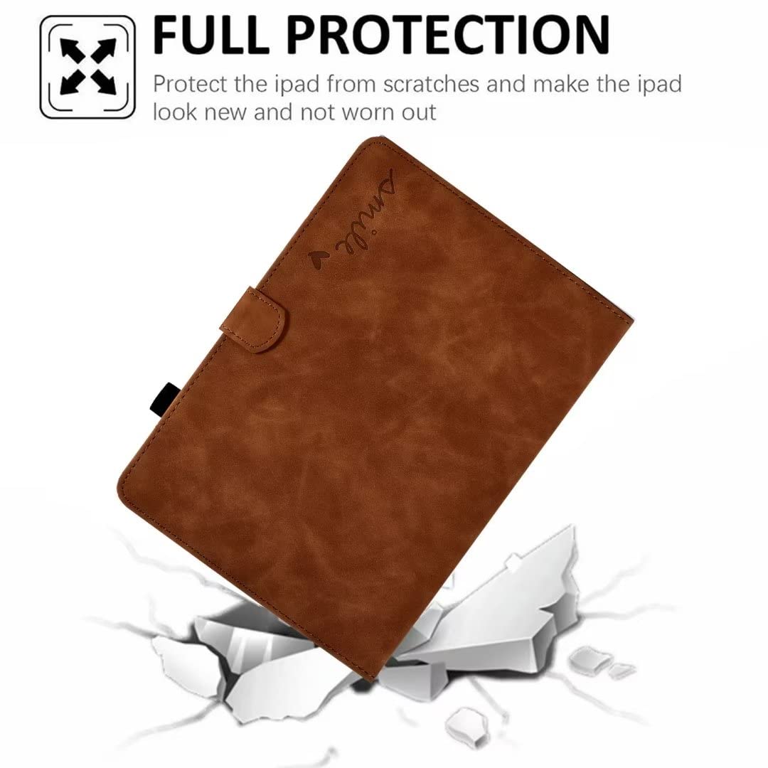 Étui portefeuille magnétique en cuir synthétique compatible avec tablette PC Kindle Paperwhite 4/3/2/1 (marron)