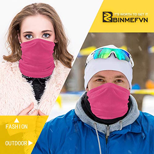 Image of Fleece Neck Warmer Windproof Winter Neck Gaiter for Men Women
