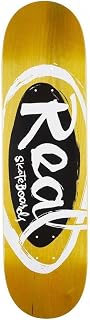 Real Team Oval Natas Skateboard Yellow 8.06"