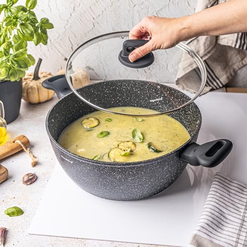 Cacerola antiadherente KLAUSBERG KB-7672 de 28 cm que evita que la comida se pegue 7