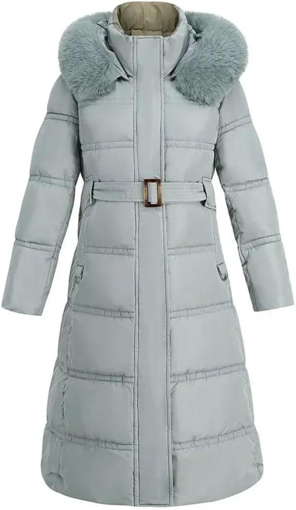 Women's Winter Coat Warm Long Collar Hooded Jacket Padded Clothing