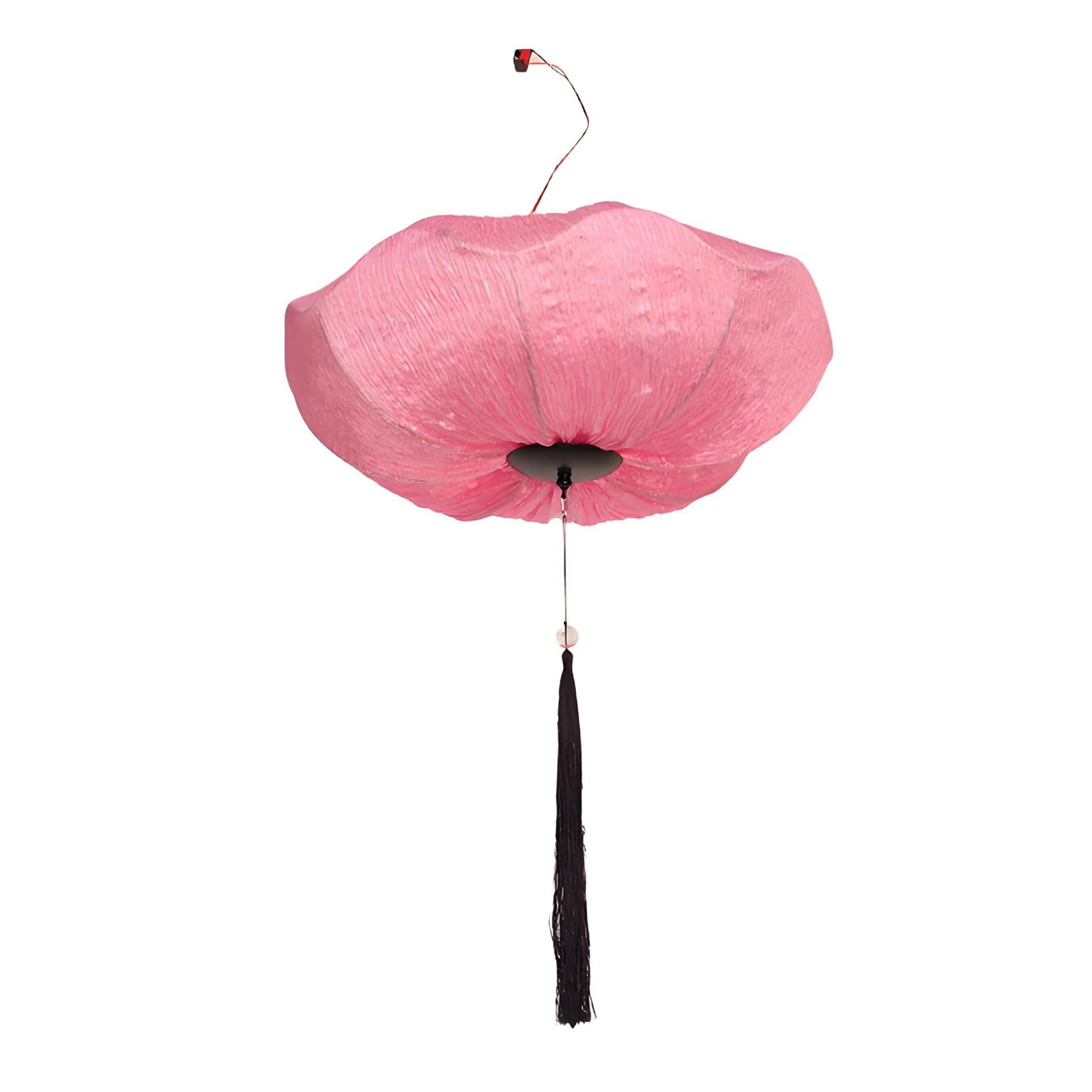 Lanterns， Handheld Chinese Lantern, Hanging Decorations, Lotus Flower for New Year(Pink,50#)